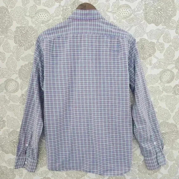 J. Crew Slim Fit Light Weight Plaid Button down Long sleeve  Men's Shirt M - Picture 2 of 6
